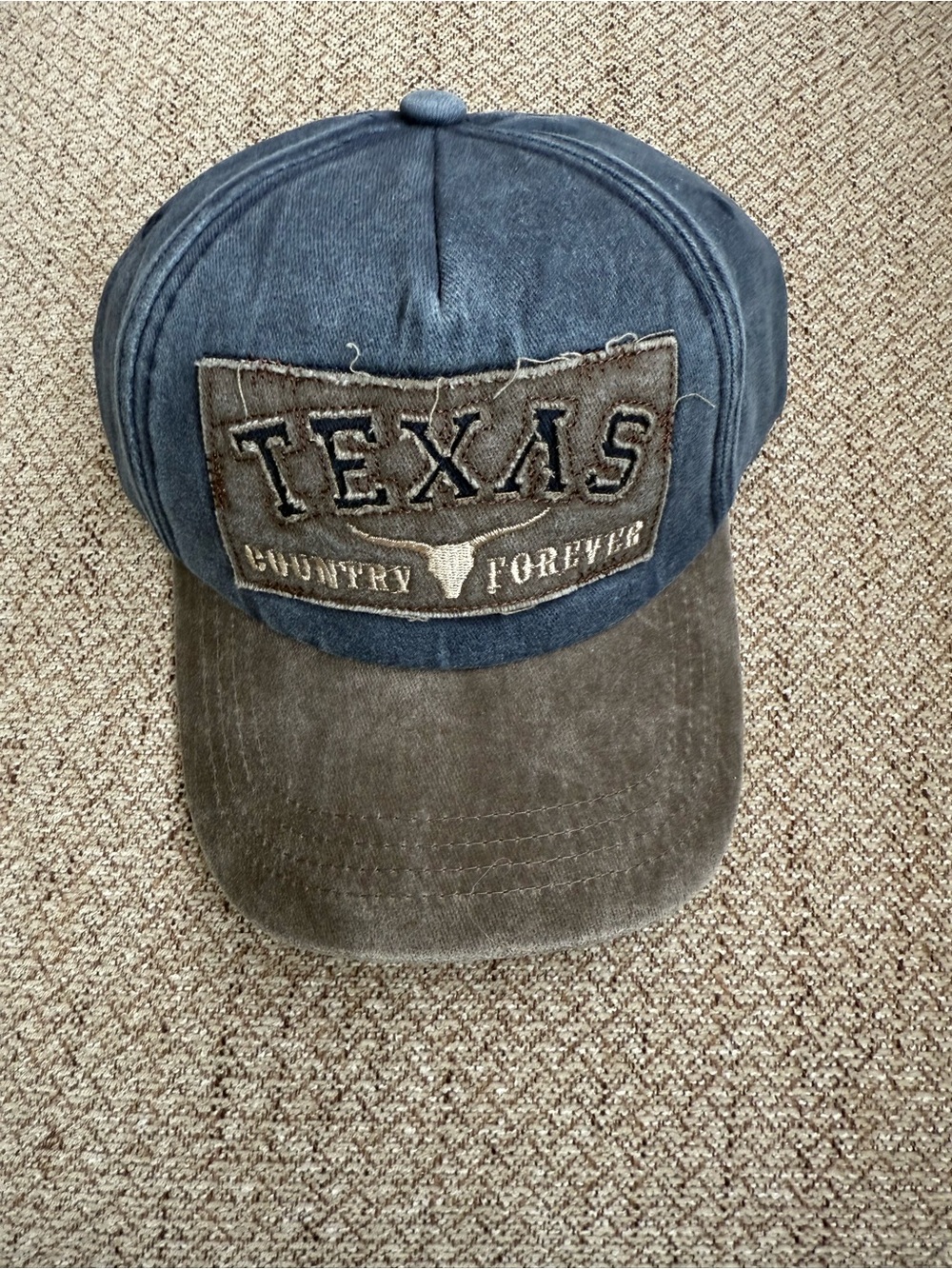 Texas Country Forever Trucker Baseball Cap Adjustable - Blue & Gray NWOT